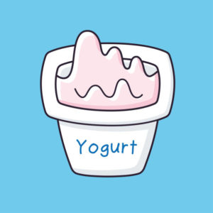 Yogurt cup cartoon vector